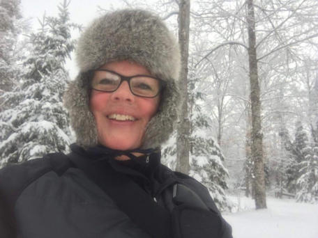 Jane enjoying winters in the UP.